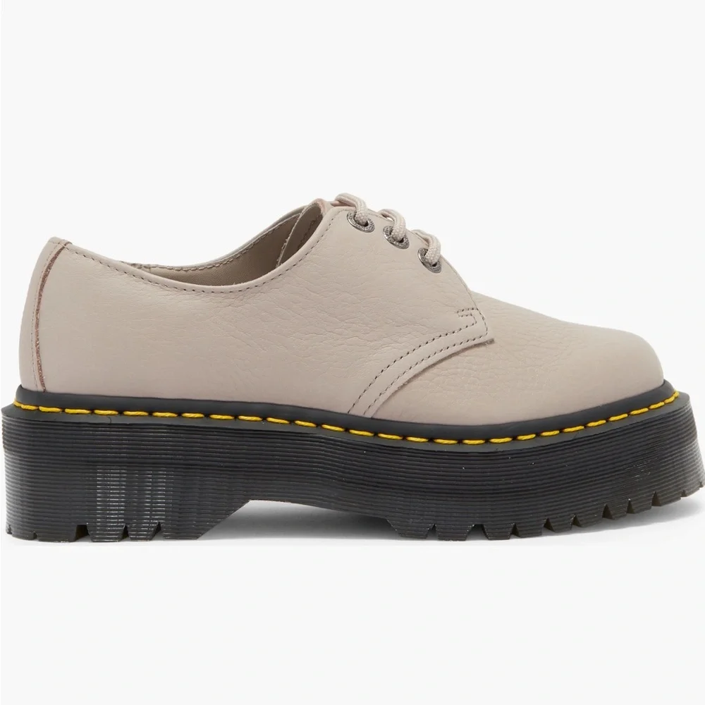 NEW! Dr. Martens Quad II Platform Derby in Vintage Taupe